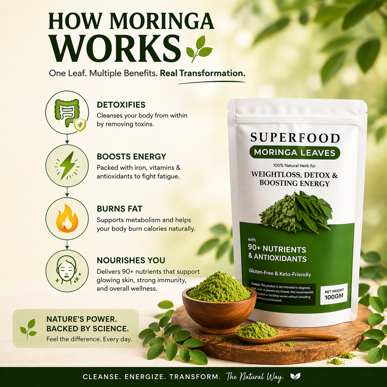 The Nature Axe Superfood Moringa Powder